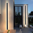 Arisha Linear LED Dimmbar Außenwandleuchte Schwarz Flur Terrasse Metall-Hausvellin