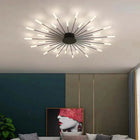 Arisha Industrial LED Deckenleuchte Schwarz/Gold Wohnzimmer Metall-Hausvellin