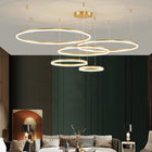 Arisha Pendelleuchte Tir-Kreis Ring Moderne Schwarz/Gold/Kaffee Metall Schlafzimmer-Hausvellin