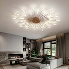 Arisha Industrial LED Deckenleuchte Schwarz/Gold Wohnzimmer Metall-Hausvellin