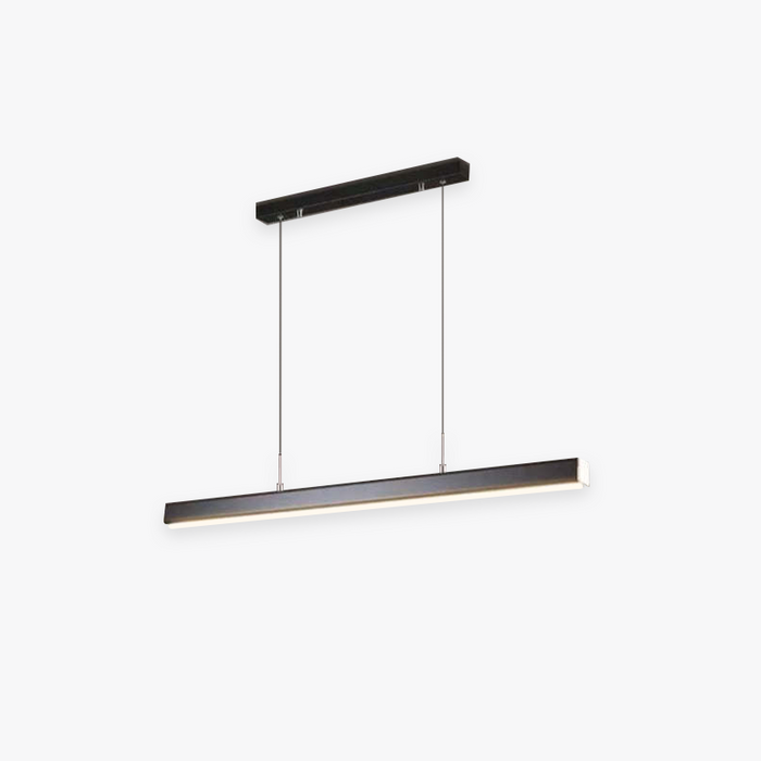 Arisha Moderne LED Pendelleuchte Linear Schwarz/Braun Esszimmer Metall-Hausvellin