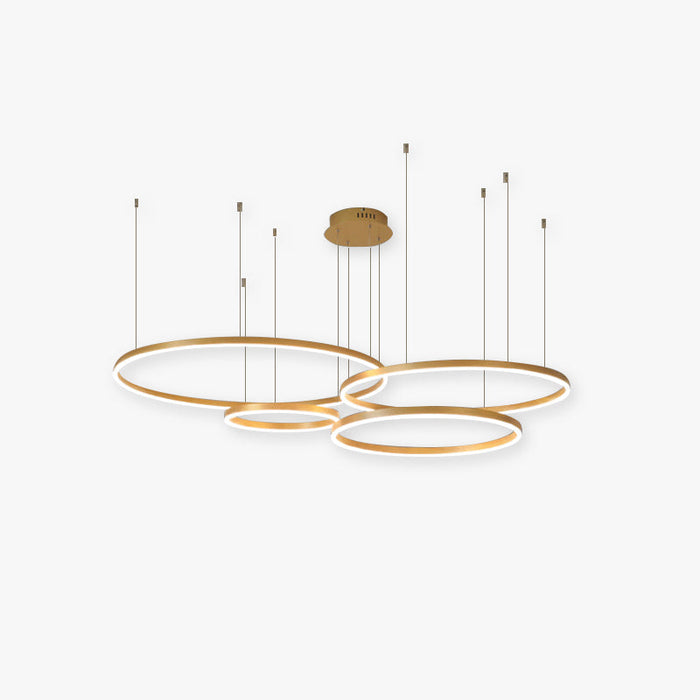 Arisha Pendelleuchte Tir-Kreis Ring Moderne Schwarz/Gold/Kaffee Metall Schlafzimmer-Hausvellin
