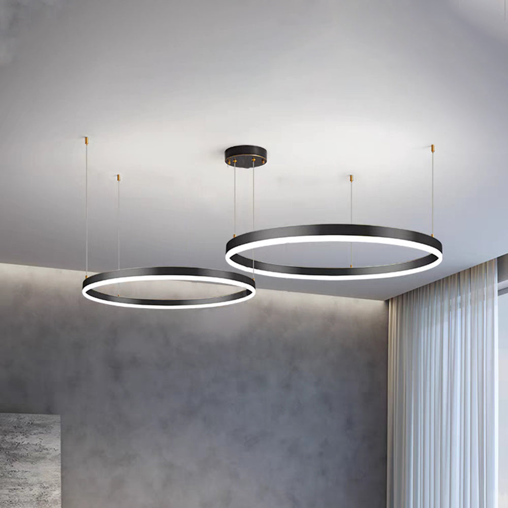 Arisha Pendelleuchte Tir-Kreis Ring Moderne Schwarz/Gold/Kaffee Metall Schlafzimmer-Hausvellin
