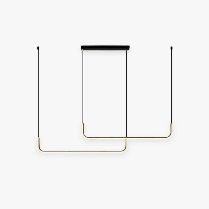 Arisha Modern LED Pendelleuchte Gold/Schwarz Metall Ess/Wohnzimmer-Hausvellin
