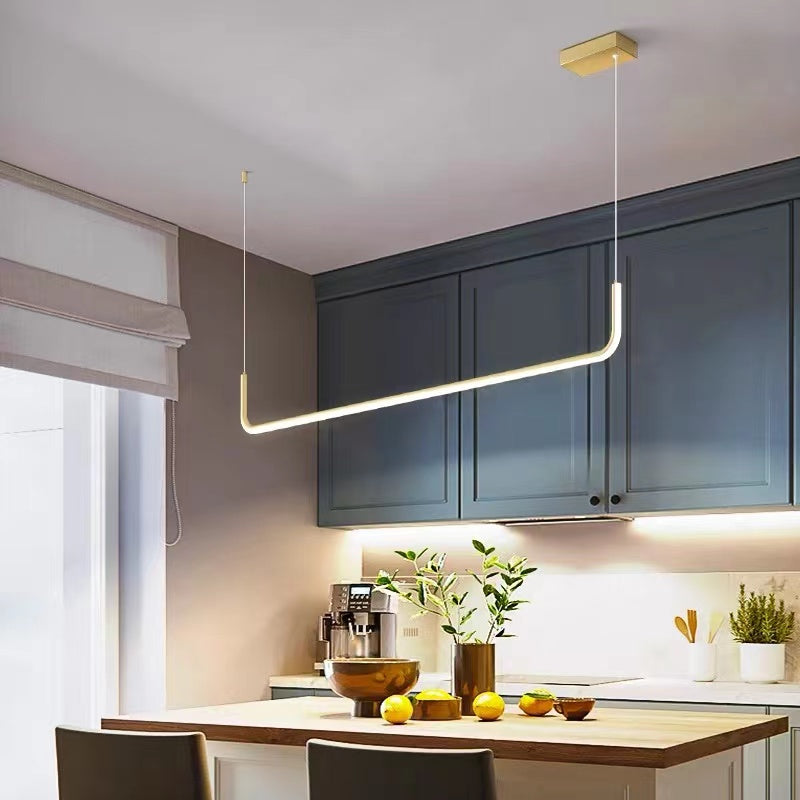 Arisha Modern LED Pendelleuchte Gold/Schwarz Metall Ess/Wohnzimmer-Hausvellin