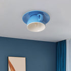 Valentina Modern Deckenleuchte, Blau/Rosa/Gelb, Kaffeetassen, Keramik, Schlafzimmer-Hausvellin