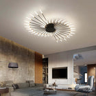 Arisha Industrial LED Deckenleuchte Schwarz/Gold Wohnzimmer Metall-Hausvellin