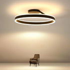 Arisha Deckenleuchte Ring Modern LED Schwarz/Weiß Wohnzimmer Flur Metall-Hausvellin