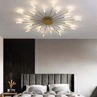 Arisha Industrial LED Deckenleuchte Schwarz/Gold Wohnzimmer Metall-Hausvellin