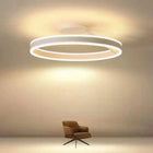 Arisha Deckenleuchte Ring Modern LED Schwarz/Weiß Wohnzimmer Flur Metall-Hausvellin