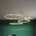 Arisha Pendelleuchte Tir-Kreis Ring Moderne Schwarz/Gold/Kaffee Metall Schlafzimmer-Hausvellin