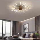 Arisha Industrial LED Deckenleuchte Schwarz/Gold Wohnzimmer Metall-Hausvellin