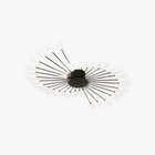 Arisha Industrial LED Deckenleuchte Schwarz/Gold Wohnzimmer Metall-Hausvellin