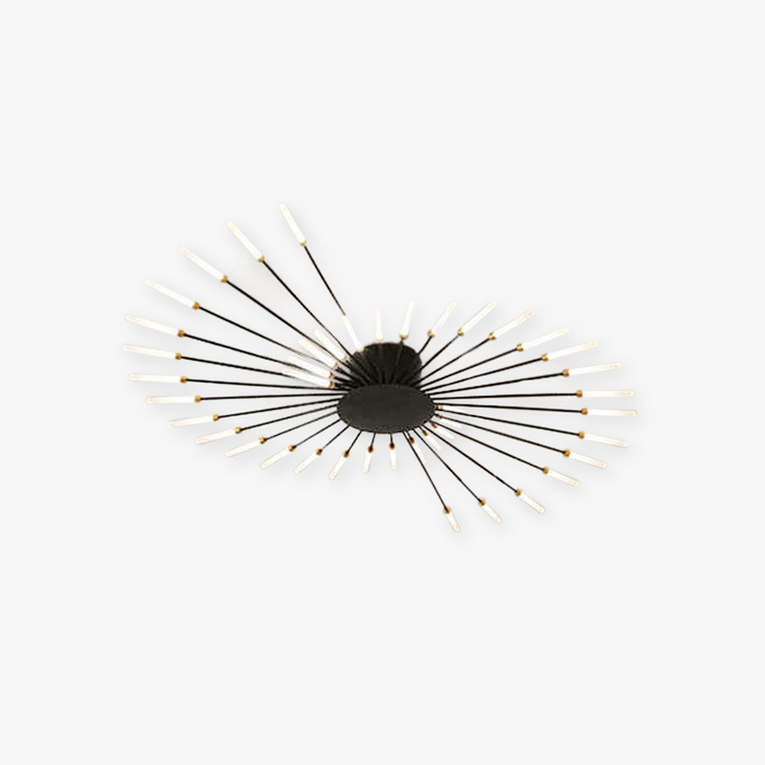 Arisha Industrial LED Deckenleuchte Schwarz/Gold Wohnzimmer Metall-Hausvellin