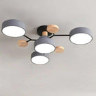 Muto Deckenleuchte Holz Modern Rund LED Weiß Schlaf/Wohnzimmer-Hausvellin