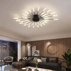 Arisha Industrial LED Deckenleuchte Schwarz/Gold Wohnzimmer Metall-Hausvellin