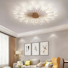 Arisha Industrial LED Deckenleuchte Schwarz/Gold Wohnzimmer Metall-Hausvellin
