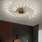 Arisha Industrial LED Deckenleuchte Schwarz/Gold Wohnzimmer Metall-Hausvellin