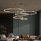 Arisha Pendelleuchte Tir-Kreis Ring Moderne Schwarz/Gold/Kaffee Metall Schlafzimmer-Hausvellin