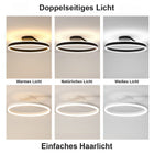 Arisha Deckenleuchte Ring Modern LED Schwarz/Weiß Wohnzimmer Flur Metall-Hausvellin