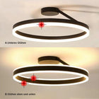 Arisha Deckenleuchte Ring Modern LED Schwarz/Weiß Wohnzimmer Flur Metall-Hausvellin