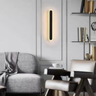 Arisha Linear LED Dimmbar Außenwandleuchte Schwarz Flur Terrasse Metall-Hausvellin