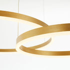 Arisha Pendelleuchte Tir-Kreis Ring Moderne Schwarz/Gold/Kaffee Metall Schlafzimmer-Hausvellin
