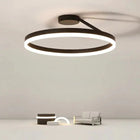 Arisha Deckenleuchte Ring Modern LED Schwarz/Weiß Wohnzimmer Flur Metall-Hausvellin