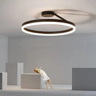 Arisha Deckenleuchte Ring Modern LED Schwarz/Weiß Wohnzimmer Flur Metall-Hausvellin
