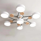 Muto Deckenleuchte Holz Modern Rund LED Weiß Schlaf/Wohnzimmer-Hausvellin