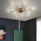 Arisha Industrial LED Deckenleuchte Schwarz/Gold Wohnzimmer Metall-Hausvellin