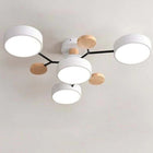 Muto Deckenleuchte Holz Modern Rund LED Weiß Schlaf/Wohnzimmer-Hausvellin