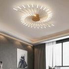 Arisha Industrial LED Deckenleuchte Schwarz/Gold Wohnzimmer Metall-Hausvellin