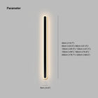 Arisha Linear LED Dimmbar Außenwandleuchte Schwarz Flur Terrasse Metall-Hausvellin