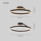 Arisha Deckenleuchte Ring Modern LED Schwarz/Weiß Wohnzimmer Flur Metall-Hausvellin